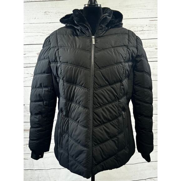 Nautica Black Quilted Puffer Jacket | Women’s XXL | Hooded, Warm & Cozy - Picture 1 of 10